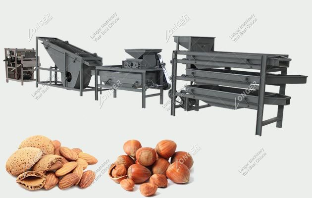 Small Scale Almond Processing Equipment Line 500 kg/h