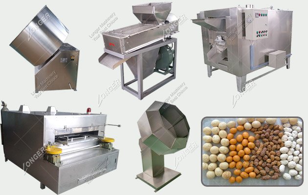 Factory Sugar and Flour Coated Peanut Production Line 150kg h