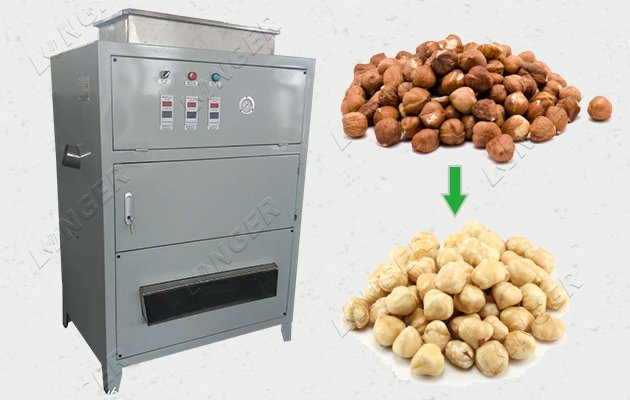 Automatic Roasted Hazelnut Peeling Blanching Machine in China