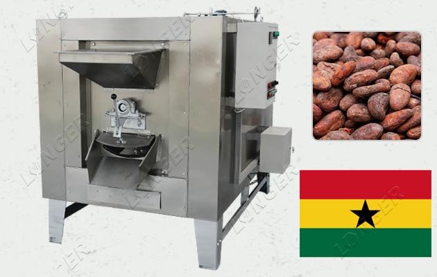 Gas Heated Cocoa Roaster Machine in Ghana