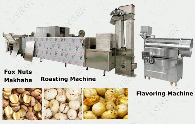 Automatic Fox Nut Makhana Roasting and Flavouring Machine