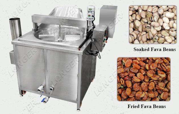 Gas-heated Fava Beans Frying Machine in China