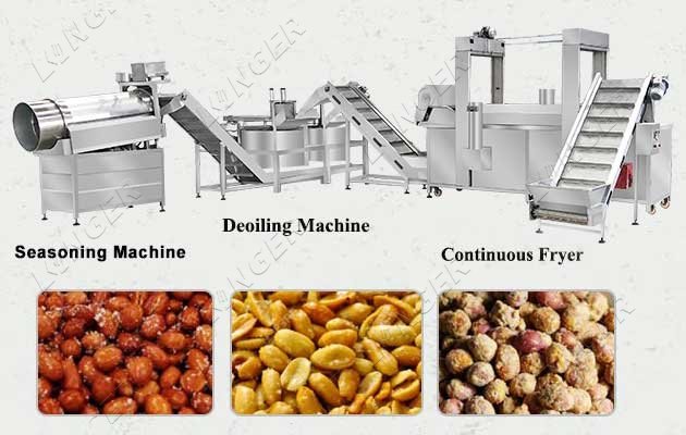 Automatic Peanut Frying Machine Production Line 400 KG/H