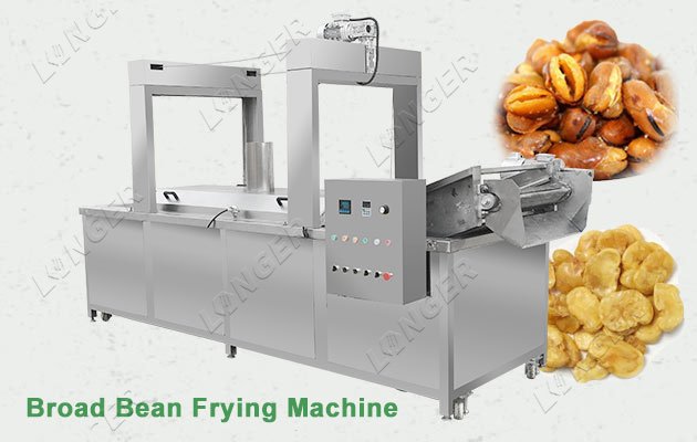 Continuous Broad Beans Fryer Machine 500KG / H