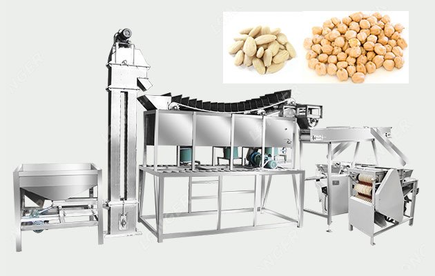 500 KG/H Almond Chickpea Blanching and Peeling Line