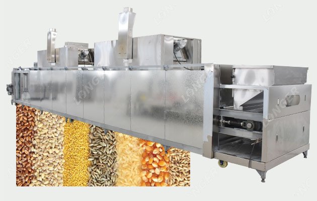 Large Cereal Roasting Machine Wheat Barley Roaster 1 T/H