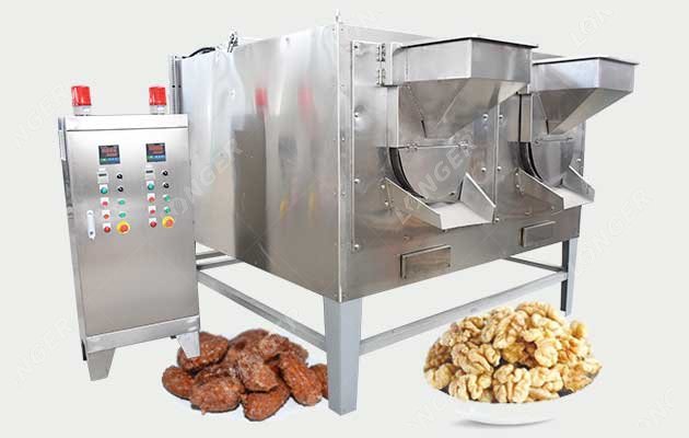 Gas Walnut Roasting Machine Bavarian Nut Roaster for Sale