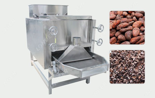 2.2kw Roasted Cocoa Bean Peeling Machine With Skin Collector