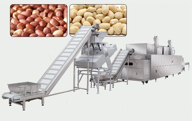 Continuous Peanut Roasting Line 500-2000 KG/H