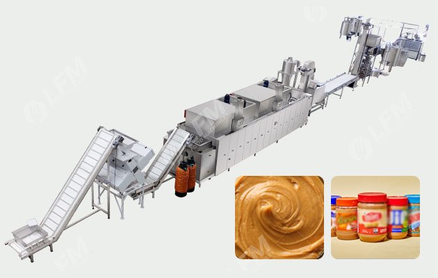 Complete Peanut Butter Processing Machine Line 1000 KG/H