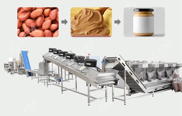 Full Set Peanut Butter Making Plant Line 500 KG/H