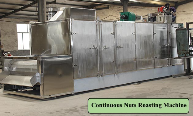 Continuous Macadamia Nuts Roasting Machine