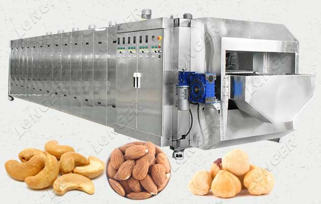 Cashew Nut Roaster Machine With Cooling Function
